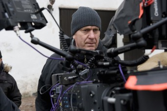Directior Mika Kaurismaki on the set of 'The Girl King' 