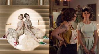 Tina Fey and Amy Poehler; cast of "Girls"