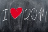 I love 2014 on chalkboard