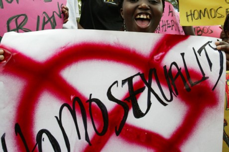 Liberian Anti Gay Protestors