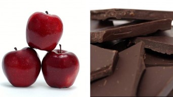 Apples and dark chocolate