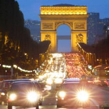 Arc de Triomphe Champs Elysees in Paris France