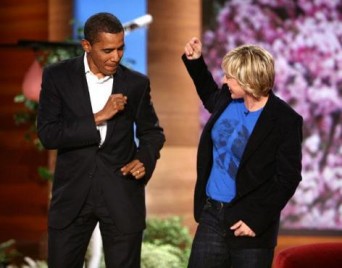 Barack Obama and Ellen DeGeneres