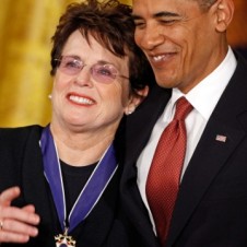 Billie Jean King and President Obama