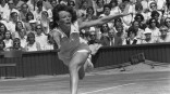 Billie Jean King in action