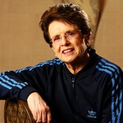 Billie Jean King in track suit