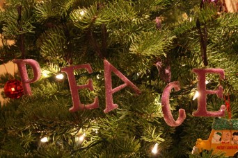 Christmas Tree Peace ornaments