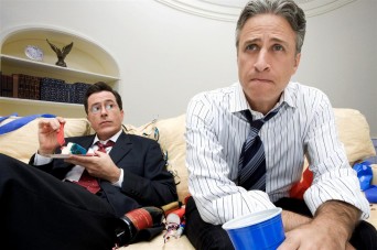 Stephen Colbert and Jon Stewart