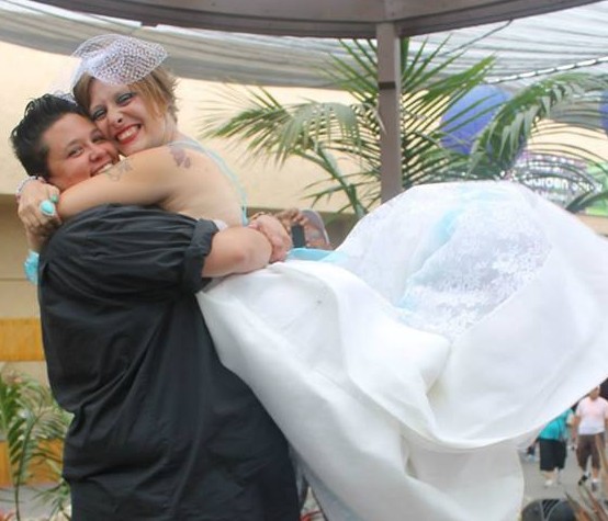 Lesbian Couple on their wedding day