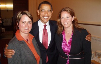 Deborah Mizeeur with wife Heather and President Barack Obama Deborah Mizeeur with wife Heather and President Barack Obama