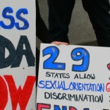 ENDA protest sign