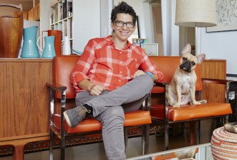 Tania Katan and her dog, Felix