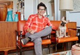 Tania Katan with her dog, Felix