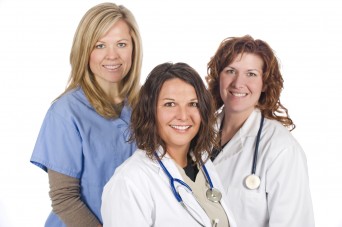 Female nurse and doctors