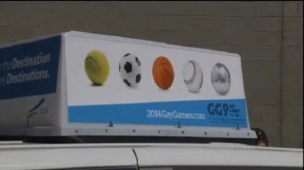 Gay Games taxi ads
