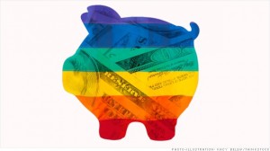 LGBT financial planning for all life stages rainbow piggy bank