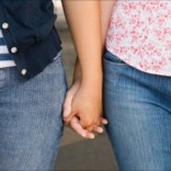 Girls holding hands
