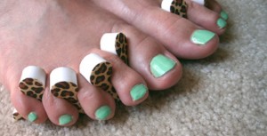 St. Patrick's Day pedicure