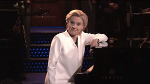 ‘I’m not giving up, and neither should you’ Kate McKinnon as Hillary Clinton