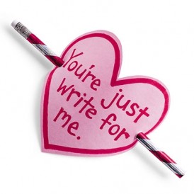 Heart with pencil through it