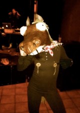 Real-life Kelvin in a horse costume.