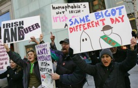 This Friday, March 17, 2006 file photo, shows members of the Irish-American LGBT community protesting in NYC. (Photo: AP/Dima Gavrysh)