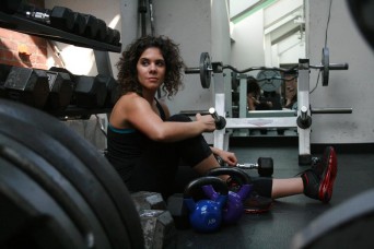 Jessica Rothschild at the gym