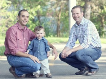 Kent and Diego Love-Ramirez with their son Luca