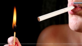 Woman with cigarette