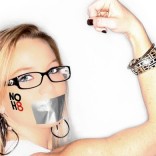 Lauren Drain, former Westboro Baptist Church member poses for NOH8.