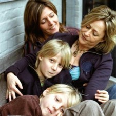 Lesbian couple with two kids