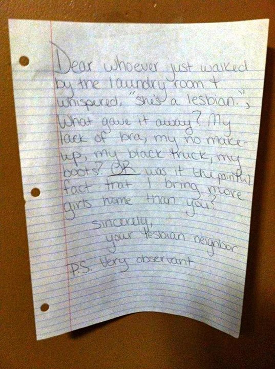 Lesbian letter