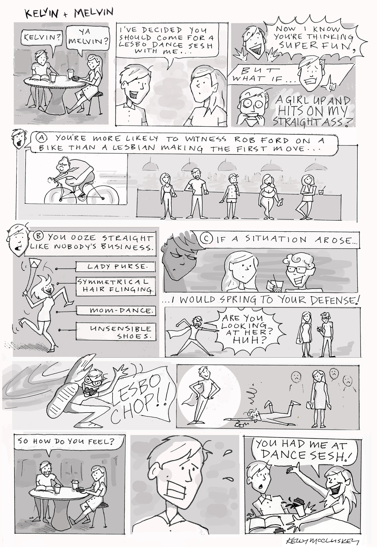 Comic Kelvin and Melvin, "Lesbochop"
