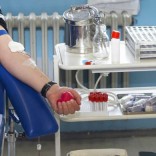 Man donating blood