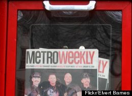 Metro Weekly magazine distribution box