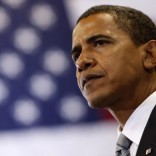 Barack Obama with US flag