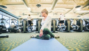 Older woman working out