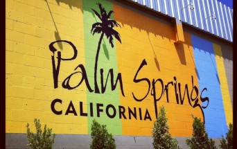 Palm Springs, California colorful sign on building