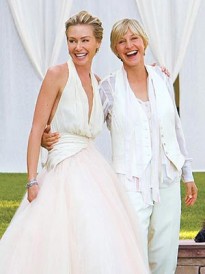 Portia de Rossi, left, and Ellen DeGeneres