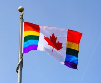 rainbow Canadian flag