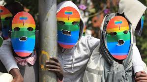 Kenyan supporters of LGBT rights protest Uganda's anti-gay laws in Nairobi, Kenya (Photo: Dai Kurokawa / EPA)