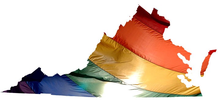 Federal judge strikes down Virginia same-sex marriage ban Virginia rainbow flag