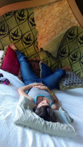Traci Dinwiddie resting at The Crystal