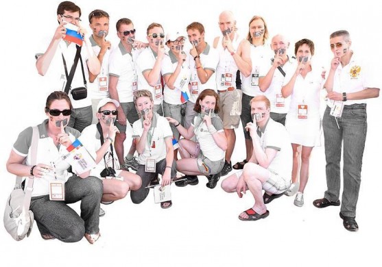 Russian athletes NOH8 photo