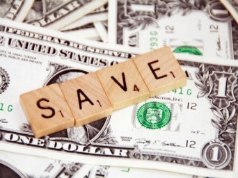 Money with the word "save" on top