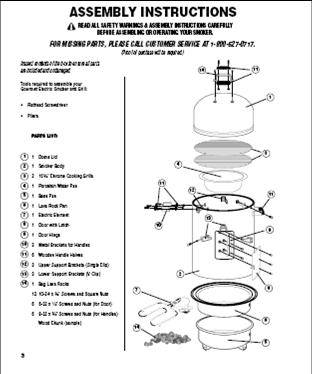 Smoker assembly instructions