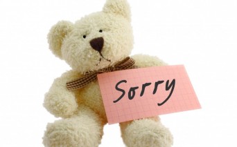 Teddy Bear with a sorry note