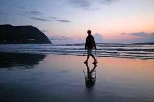 Tillamook Head at dusk from the beach in Seaside, Ore. (Photo: Courtesy of the Seaside Visitors Bureau)