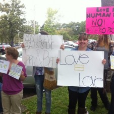 Supporters of Tippi McCullough