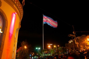 Trans* flag in the Castro/SF